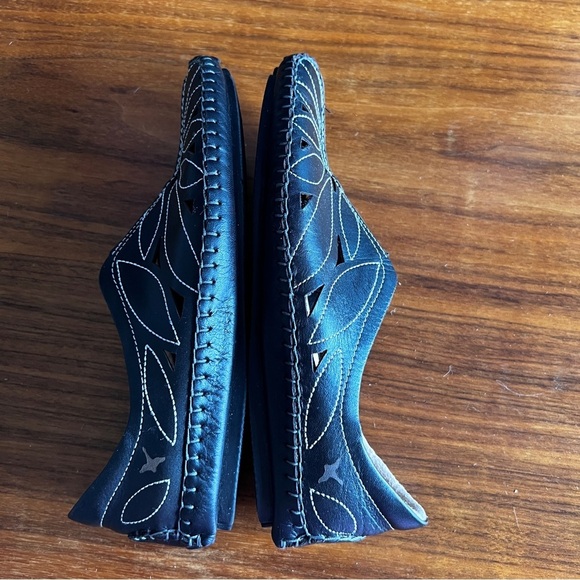 Pikolinos womens jerez black leather moccasins loafers shoes sz 37 - Picture 7 of 10